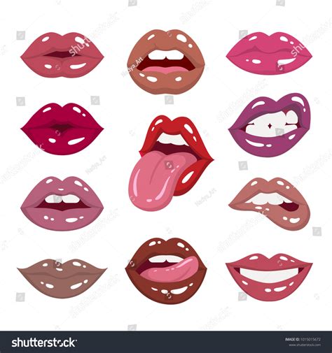 Lipstick Palette Vector Illustration Sexy Womans Stock Vector (Royalty