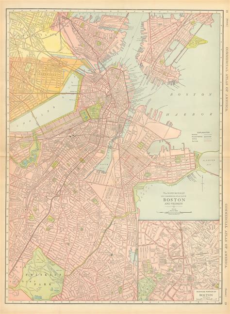 McNally's 1919 Map of Boston - Art Source International