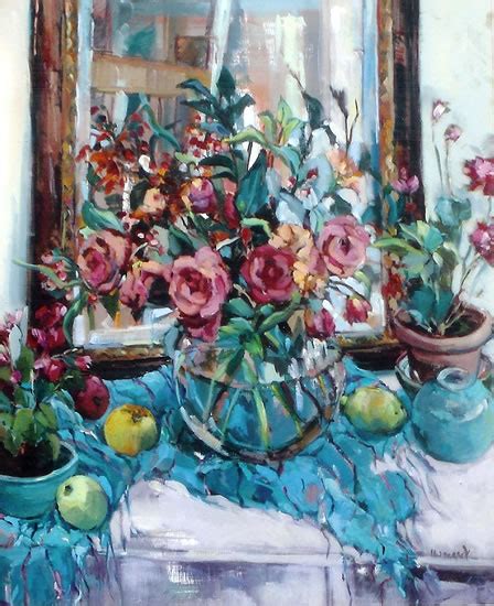 Still Life – Potted Plants & Mirror – Painting by Weybridge Art Society ...
