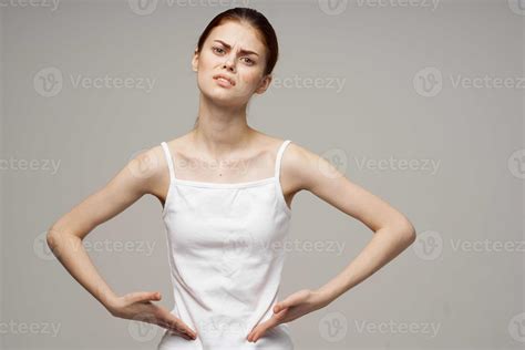 woman groin pain intimate illness gynecology isolated background