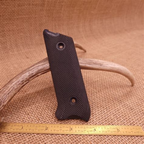 Ruger MKII Left Grip Panel, Checkered Black Plastic | Old Arms of Idaho