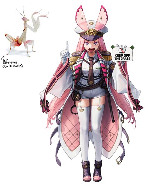 ArtStation - Orchid mantis girl