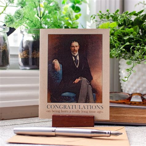 Funny Birthday Card - Gilded Age Vintage Old Man - Sunshine and Ravioli