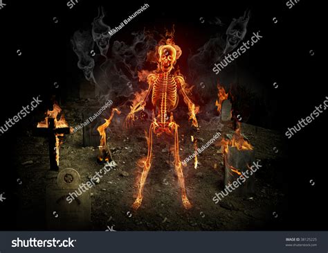 Burning Skeleton. Stock Photo 38125225 : Shutterstock