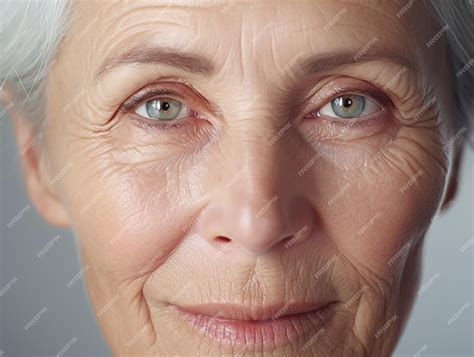 Premium AI Image | Senior healthy old woman's face portrait
