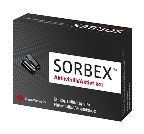 Sorbex aktiivihiili 20 kapselia - TUOTE POISTUNUT VALIKOIMASTAMME ...