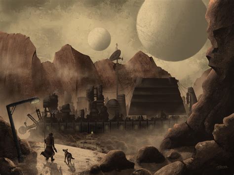 Sci-fi themed frontier-style mining colony : r/ProCreate