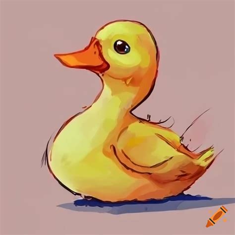 Cute drawing of a duck on Craiyon