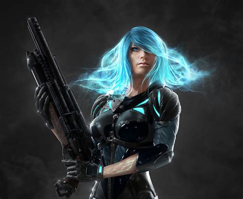 ArtStation - Quake Champions Key Art Nyx