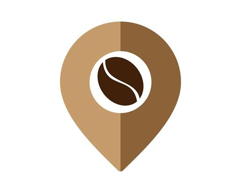 location with coffee bean inside 11574576 Vector Art at Vecteezy