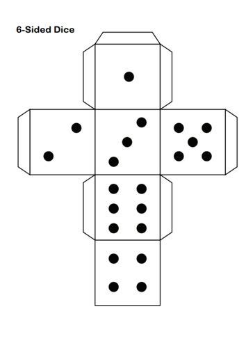 Dice template | Teaching Resources | Dice template, Templates printable ...