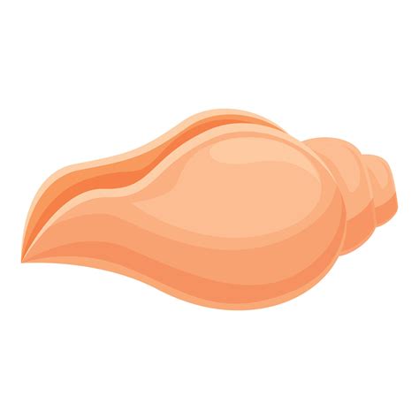 raw conch icon cartoon vector marine sea shell  vector art