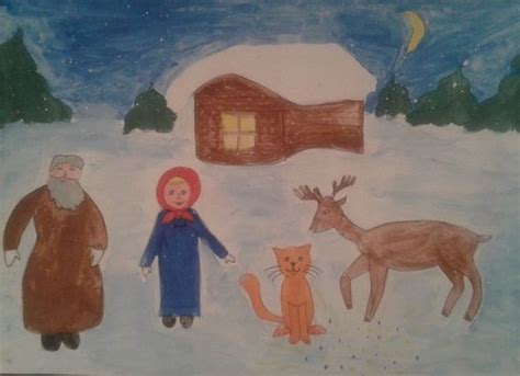 Рисунок на тему серебряное копытце для учеников 4 класса