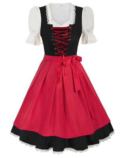 KANCY KOLE Women's German Dirndl Dress Bavarian Oktoberfest Costumes 3