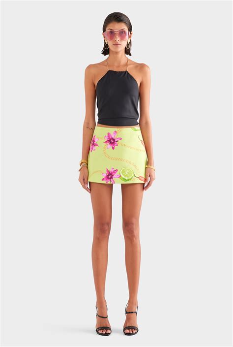 Silk Scarf Halter Top in Black | Venroy – VENROY US