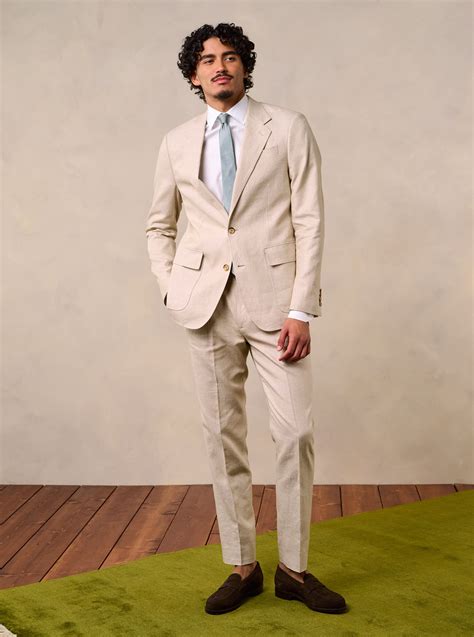 Mojave Tan Linen Suit | The Black Tux