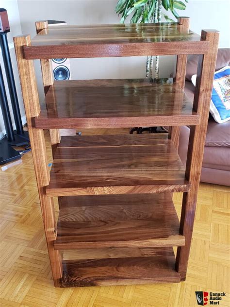 genuine black walnut audio rack  massif audio design local pick