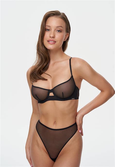 Бюстгальтер и трусы Amazonka Underwear Lony, цвет: черный, MP002XW17P5P ...