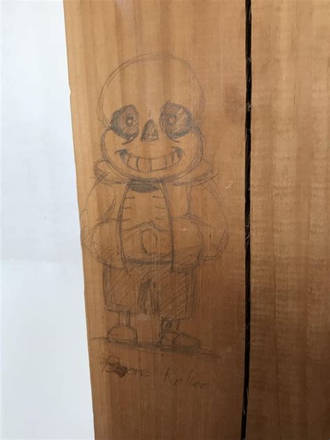 I drew sans on the wall >:) : r/Undertale