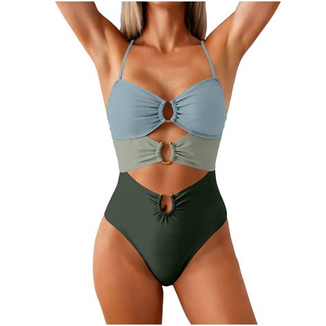 CHGBMOK One Piece Swimsuit for Women Sexy Cutout Bathing Suit Ring