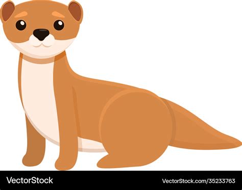Weasel mink icon cartoon style Royalty Free Vector Image