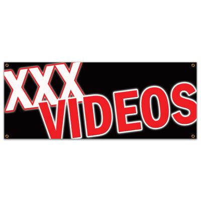 xxx  banner sign dvd adult films movies  rated rental sales