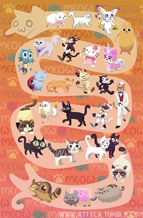 All the cats join in by Attyca on DeviantArt