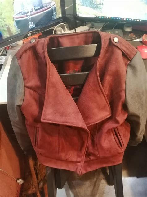 Nice bomber/perfecto vest I made. There is no collar so the general ...
