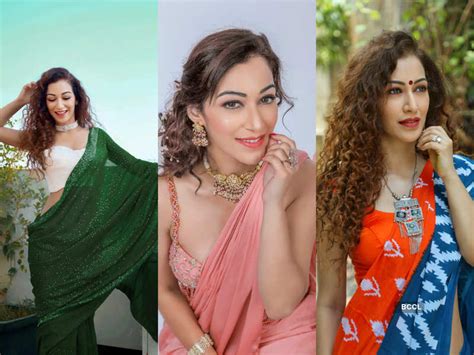 taarak mehta ka ooltah chashmah actress sunayana fozdars stylish saree