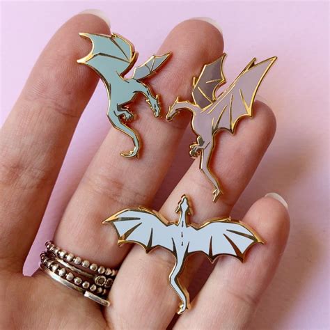 Set 3 Dragons | Blackwandashop | Cute jewelry, Enamel pin collection ...