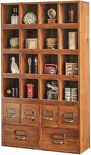 amazoncom  slot mahogany wood cabinet cubby shelf   drawers