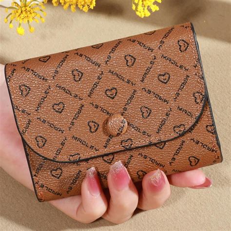 ladies wallet  wallet letter love flower material handbag cn