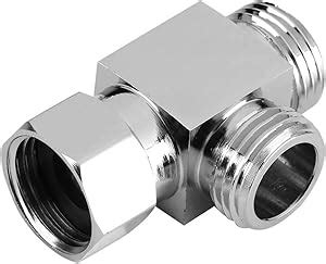 T Shape 1/2" Brass Chrome 3 Way Diverter, Hose Fitting Tee, Adapter ...