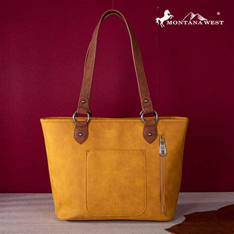 MW1253G-8317 Montana West Embroidered Collection Concealed Carry Tote