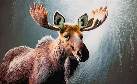 moose animal portrait art  stock photo public domain pictures