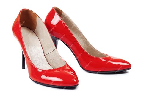 premium photo red high heel women shoes isolated