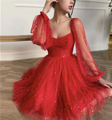 red short formal dresses
