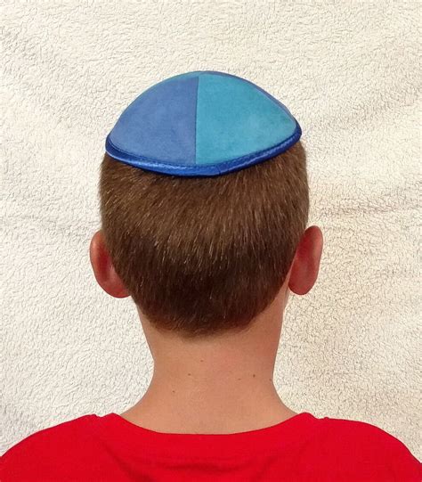 Nice Blue Velvet Kippah yamaka Jewish yarmulka kippa Small kipa Kids ...