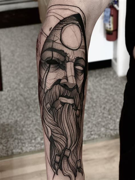 Odin forearm tattoo done by Max LaCroix at Akara Arts in Milwaukee, WI ...