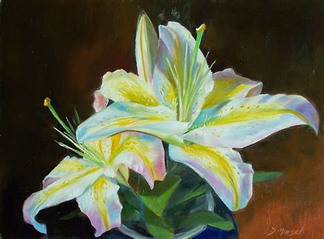 Lily Oil Painting at PaintingValley.com | Explore collection of Lily ...