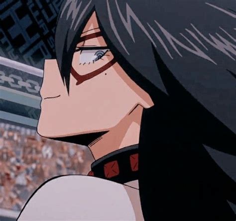 an anime character with black hair and glasses looking at something in ...