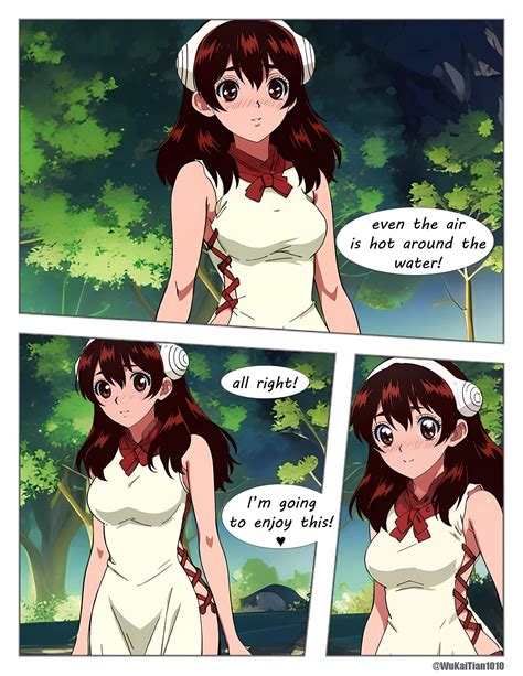 Yuzuriha masturbating at the hot springs [Dr. Stone] (WuKaiTian