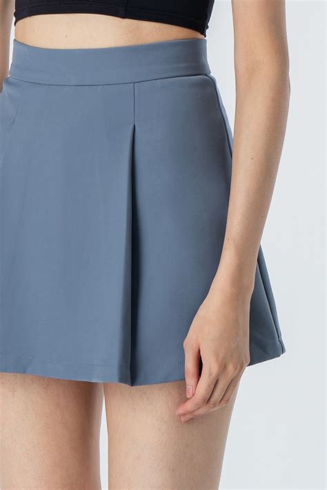 Fold Over Skirt in Blue | Young Hungry Free