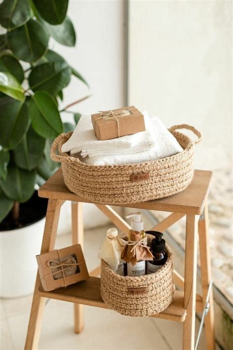 Джутовые корзины | Home decor baskets, Basket decoration, Jute basket