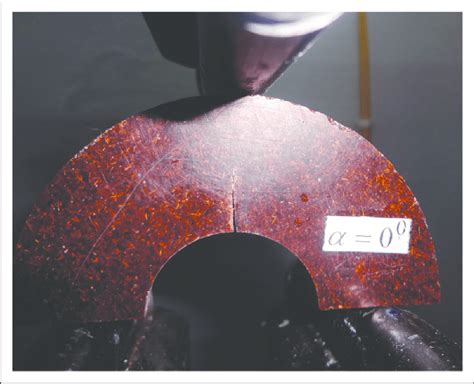 scab specimen geometry  loading set   walnut shell particle