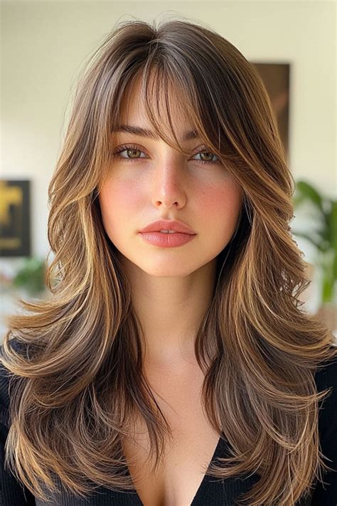 trendsetting short layer cuts  long hair soft brunette layers