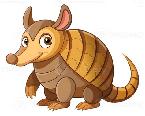 desenho animado tatu isolado em transparente fundo - único e Diversão