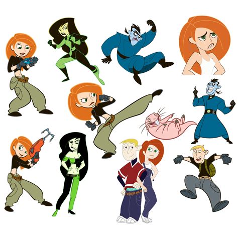 Kim Possible Png Bundle, Kim Possible Png Clipart Set, Rufus, Shego, Dr
