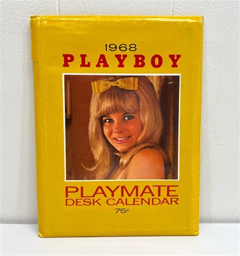 Vintage Playboy Playmate Desk Calendar 1968 in Original Mailing Sleeve