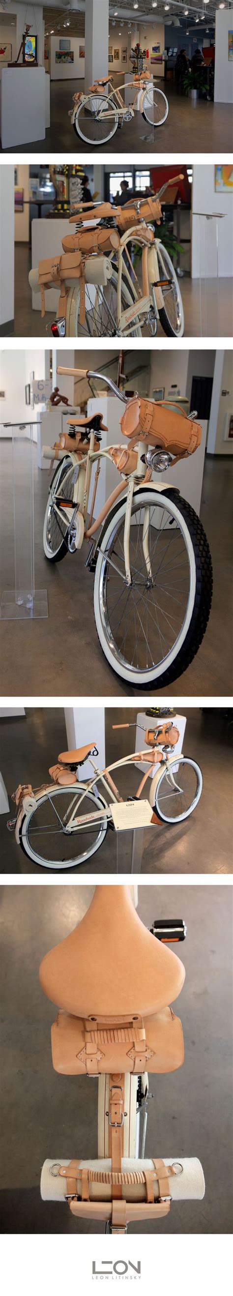 Leather bicycle accessories, Leather bicycle, Bike bag